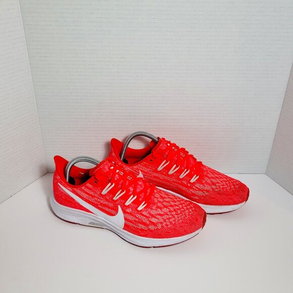 Nike Air Zoom Pegasus 36 Laser Crimson Platinum Tint Wm's Running Sneakers Sz8.5 - Picture 1 of 12